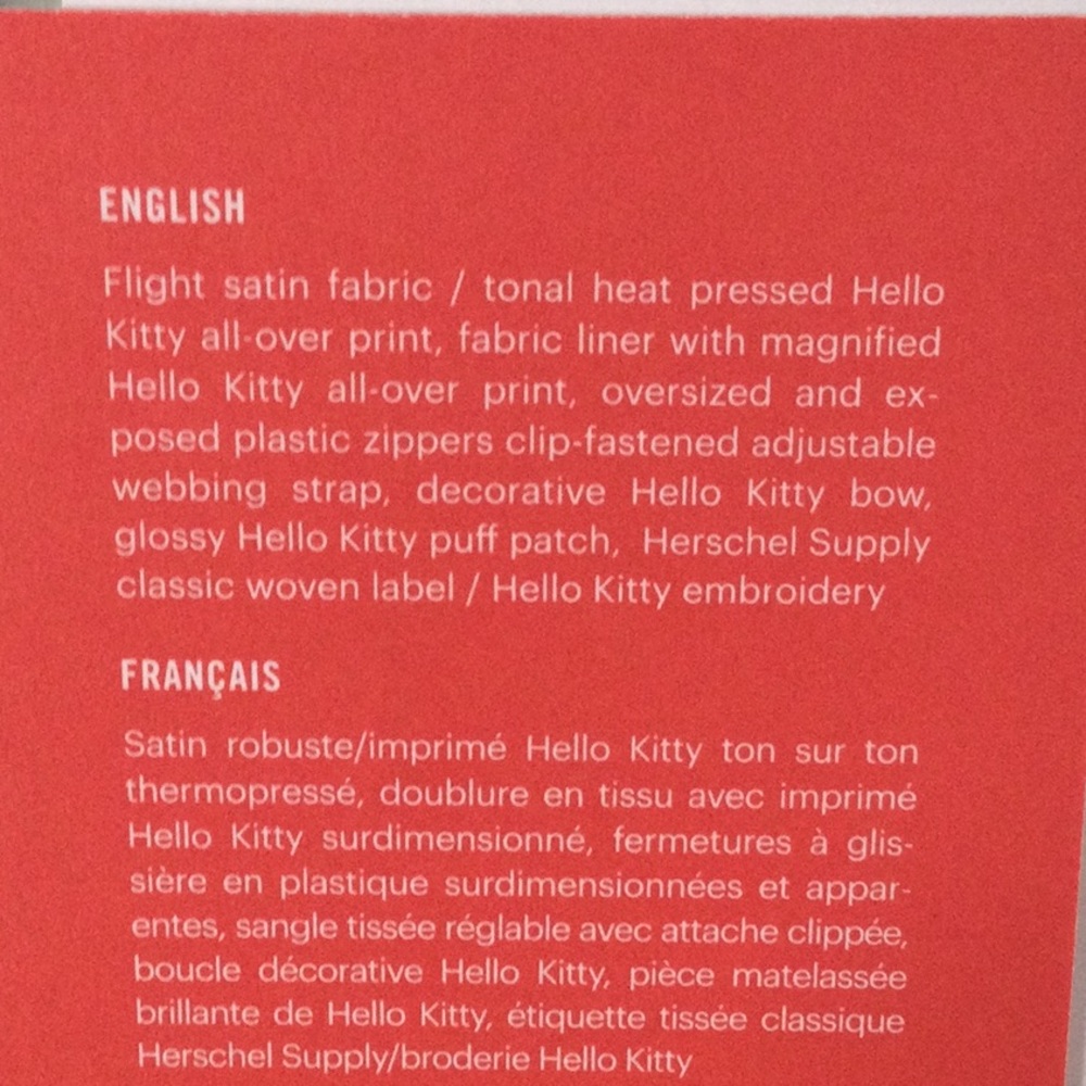 Herschel Hello Kitty Bag 45th Anniversary Fanny Pack Sanrio Waist Hip Belt New - Picture 5 of 16